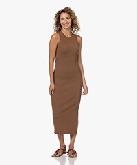 Rails Syd Rib Jersey Tank Dress with Cut-out - Toffee
