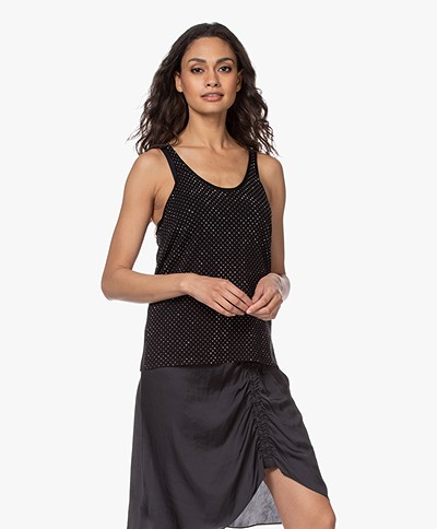 Zadig & Voltaire Lee Strass Knitted Tank Top - Black