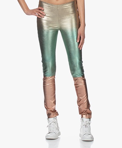 Zadig & Voltaire Pharel Metallic Leather Pants - Multi-color