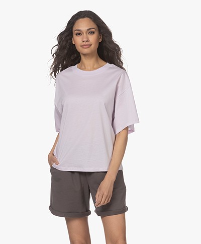 HANRO Organic Cotton Short Sleeve Boxy T-shirt - Lupine Love