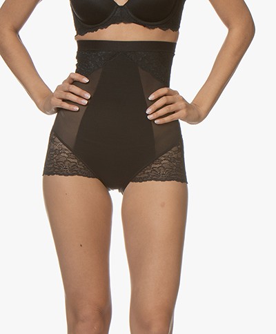 SPANX® Spotlight on Lace High Waisted Brief - Very Black