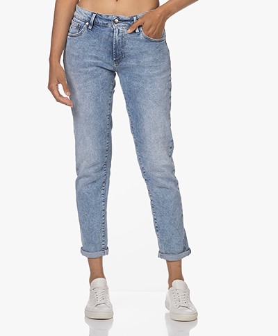 Denham Monroe Girlfriend Fit Stone Wash Jeans - Blauw