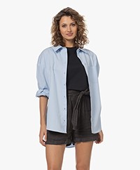 ANINE BING Mika Katoenen Poplin Overhemd - Blauw