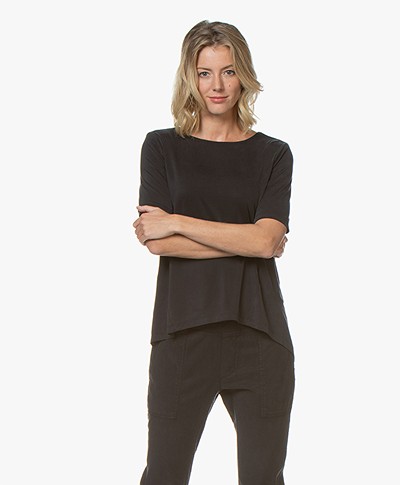 Drykorn Estell Cupro Jersey T-Shirt - Black