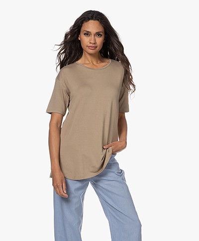 Majestic Filatures Soft Touch Round Neck T-shirt - Cigare