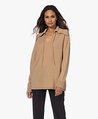 LaSalle Wool-Cashmere Collar Sweater - Camel