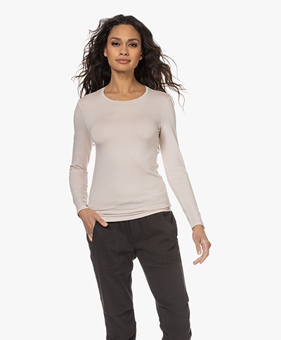 Majestic Filatures Ally Round Neck Long Sleeve - Cloud