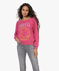 Daydreamer Nirvana Smiley Sweatshirt - Pink Cosmo