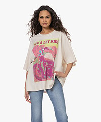 Daydreamer Live And Let Ride Oversized T-shirt - Dirty White