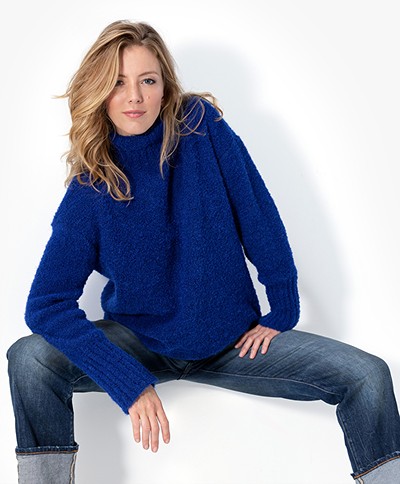American Vintage Verywood Alpaca Blend Turtleneck Sweater - Royal Blue