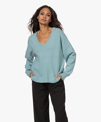 extreme cashmere N°161 Clac Cashmere V-neck Sweater - Cosmo
