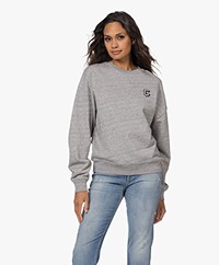 Closed Embroidered Logo Sweatshirt - Light Grey Melange