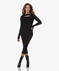 ANINE BING Lora Cut-out Midi Dress - Black
