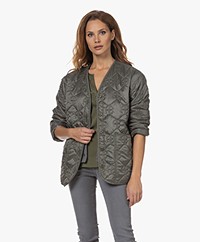 ANINE BING Andy Monogram Quilted Jacket - Olive