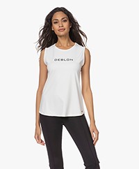 Deblon Sports Jackie Mouwloze Logo Sport Top - Off-white