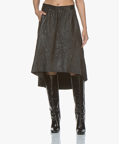 Zadig & Voltaire Joslin Leather Skirt - Black 