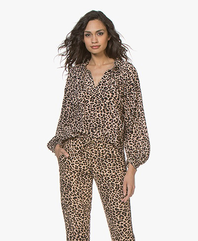 Zadig & Voltaire Theresa Leopard Printed Blouse - Naturel