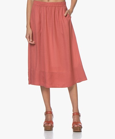 Filippa K Juliet Dobby Skirt - Pink Cedar