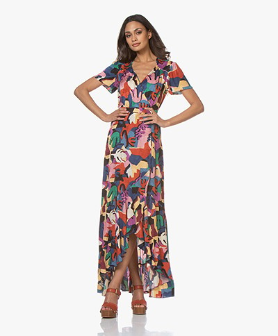 ba&sh Missy Printed Maxi Ruffle Dress - Multi-color