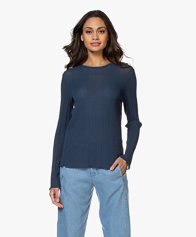 Drykorn Erma Structured Long Sleeve - Blue