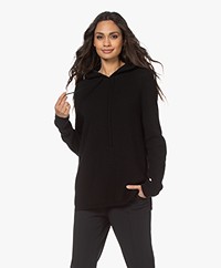 Sibin/Linnebjerg Freja Knitted Hooded Sweater - Black