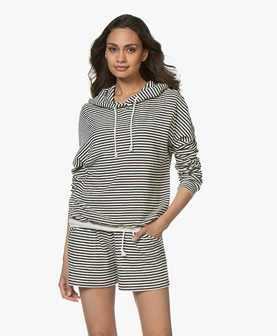Closed Gestreepte Hooded Sweater - Blanched Almond