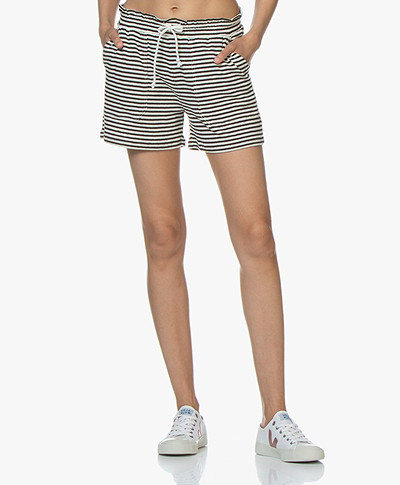 Closed Striped Felpa Shorts - Blanched Almond
