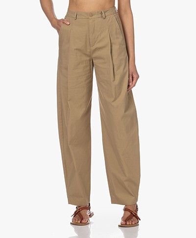 Drykorn Accept Cotton Blend Twill Pants - Camel
