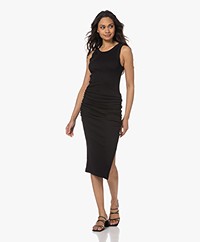 Michael Stars Wren Jersey Midi Jurk - Zwart