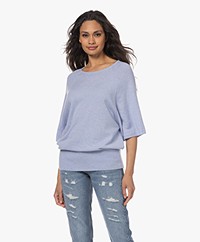 Sibin/Linnebjerg Claudette Merino Short Sleeve Sweater - Light Blue