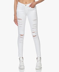FRAME Le Skinny de Jeanne Ripped Jeans - White