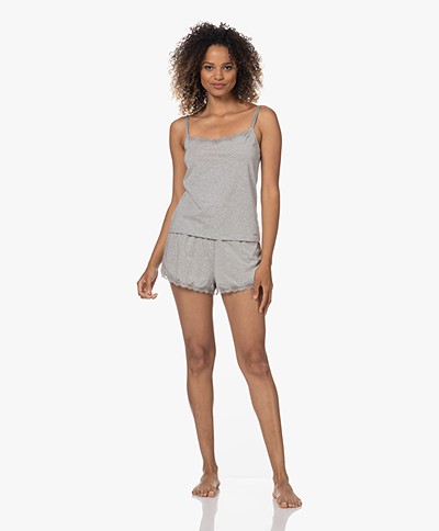 Calvin Klein Cotton-modal Blend Short Pajama Set - Grey Heather