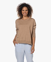 Sibin/Linnebjerg Melbourne Fine Knitted Merino Wool Sweater - Camel