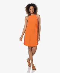 ba&sh Fiam Crepe Viscose Halter Dress - Orange