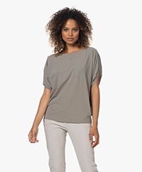 JapanTKY Paly Travel Jersey T-shirt with Batwing Sleeves - Olive