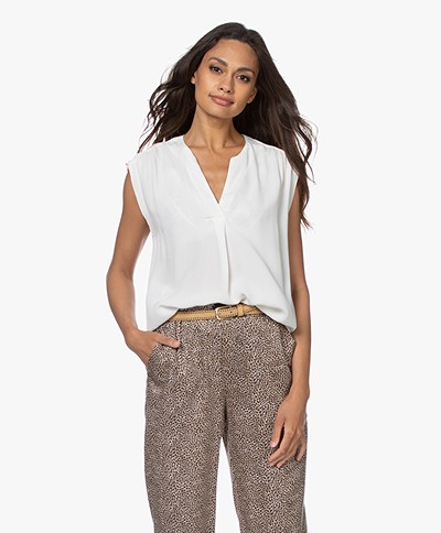by-bar Star Viscose Crepe Top - Off-white