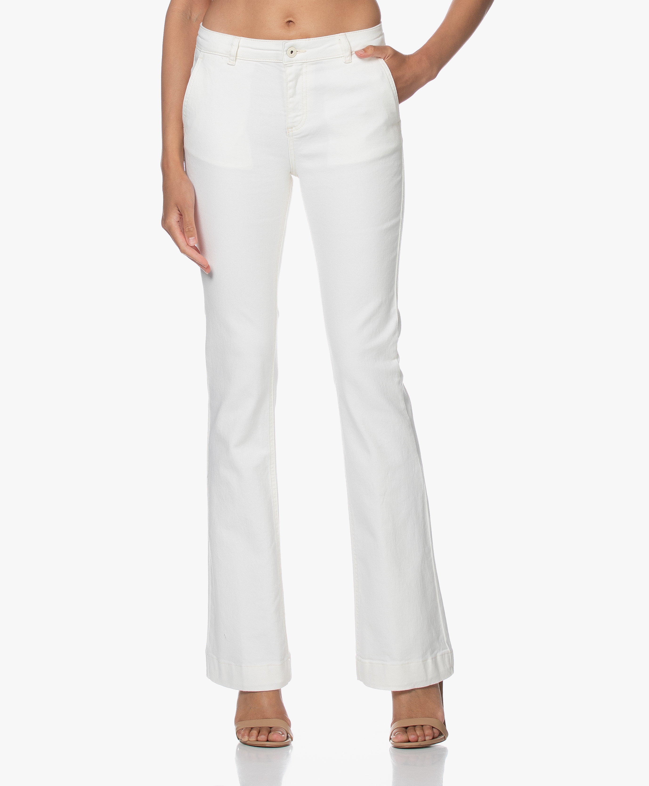 off white flare jeans
