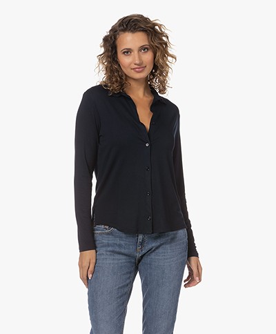 Majestic Filatures Soft Touch Jersey Blouse - Marine