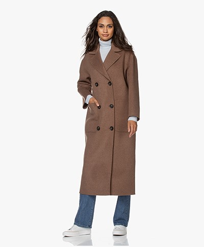 Vanessa Bruno Partheo Double-breasted Wool Blend Coat - Taupe