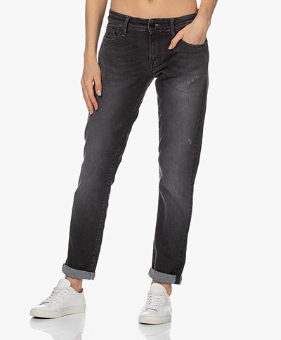 Denham Monroe Girlfriend Fit Jeans - Zwart