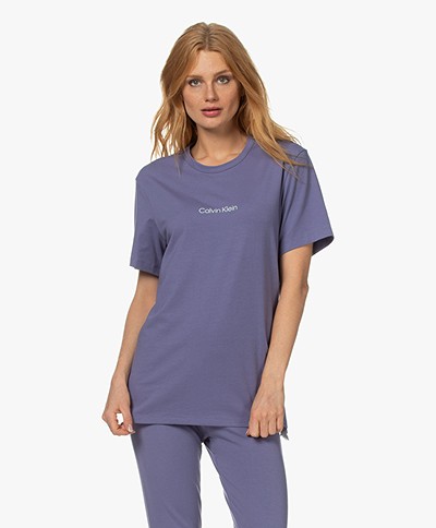 Calvin Klein Modern Structure Cotton Blend T-shirt - Bleached Denim