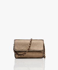 by-bar Loua Cross-body Bag with Crackle effect - Biscuit