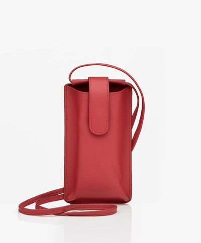 Kyra & Ko Leather Phonebag - Autumn Red