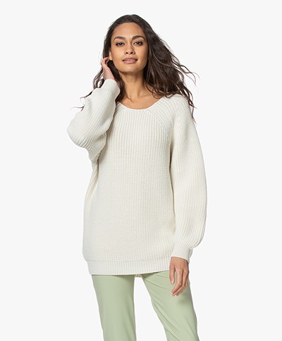 Sibin/Linnebjerg Fanny Fisherman Sweater - Off-white