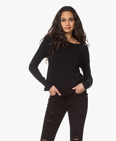 American Vintage Sonoma Slub Sweatshirt - Black