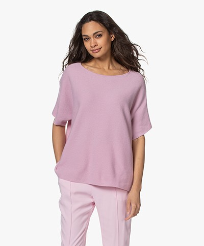 Sibin/Linnebjerg Portal Short Sleeve Sweater - Sweet Pink