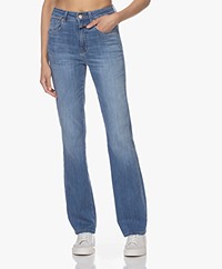 Closed Leaf Flared Stretch Jeans - Mid Blue