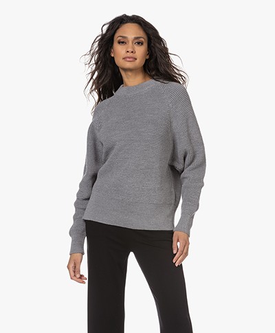 Sibin/Linnebjerg Lumi Merino Wool Blend Sweater - Sweat Grey