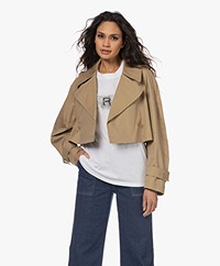 Drykorn Wellmist Cropped Trenchcoat - Camel