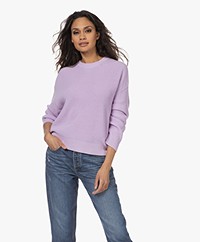 IRO Verale Cotton-Cashmere Ribbed Sweater - Lilas
